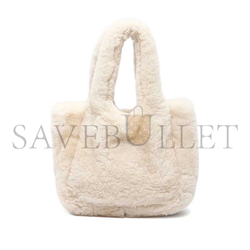 Pra*a shearling tote bag 1ba349 (18*15.5*10cm)
